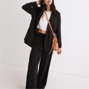 MadeWell Drapeweave Caldwell Double-Breasted Blazer in Black Size XS NH328 NEW